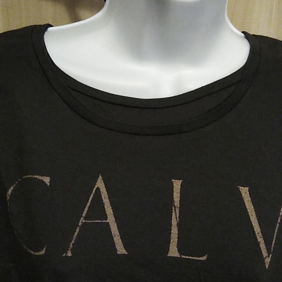 Calvin Klein Jeans Short Sleeve Top Sz Lg - Picture 2 of 8